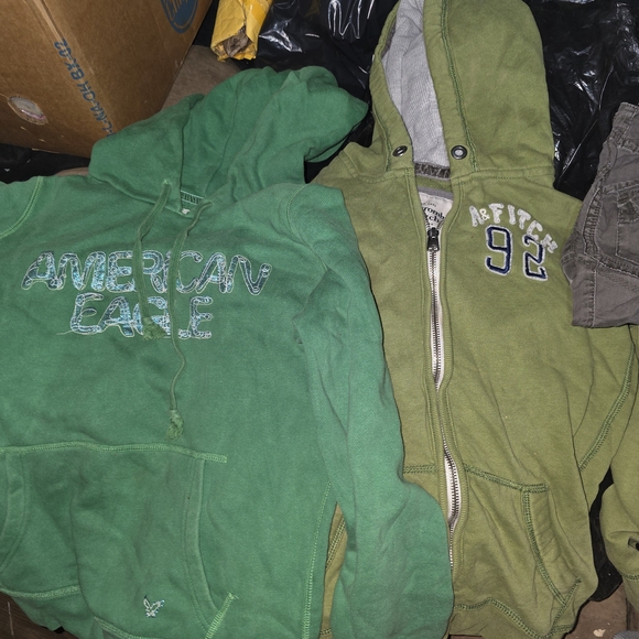 American Eagle Outfitters Sweaters - American Eagle Outfitters Vibrant Green Hoodie  & Abercrombie And Fitch...